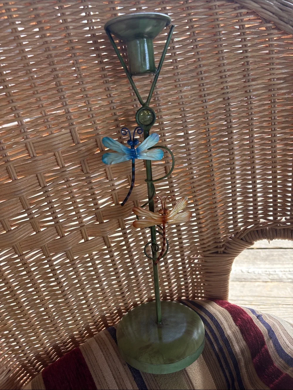 Dragonfly Candle Holder Hand painted